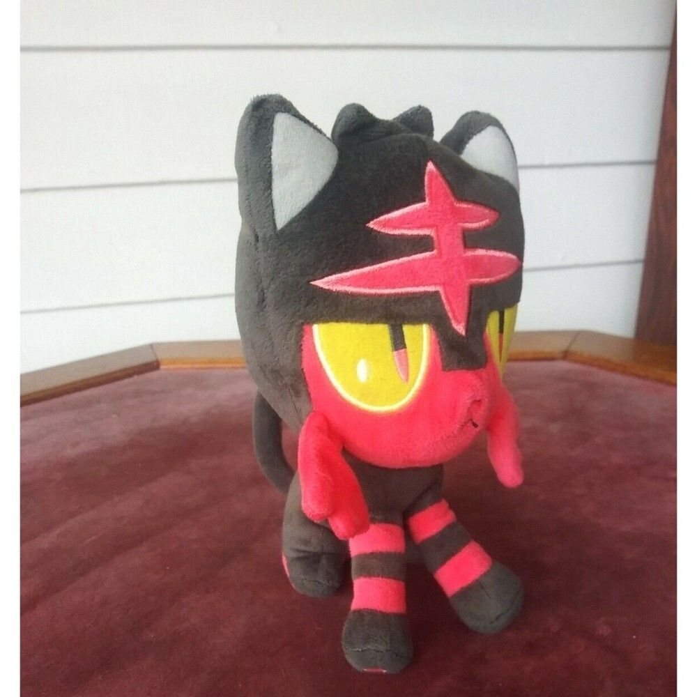 Pokemon Nintendo Litten Plush Tomy Stuffed Toy Doll‎ 2017 TOMY Takara Orange Cat